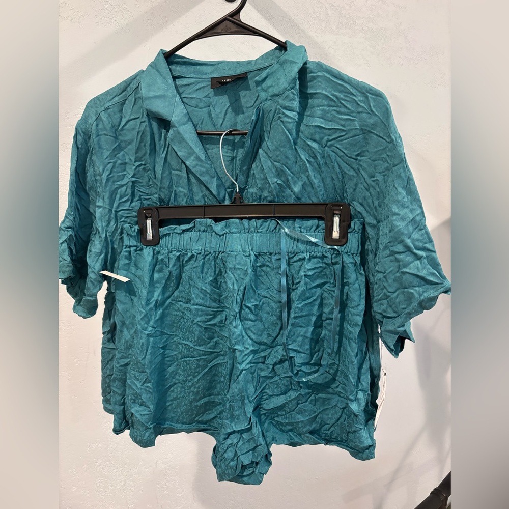 NEVER USED! With tags! Alfani teal pajama set!